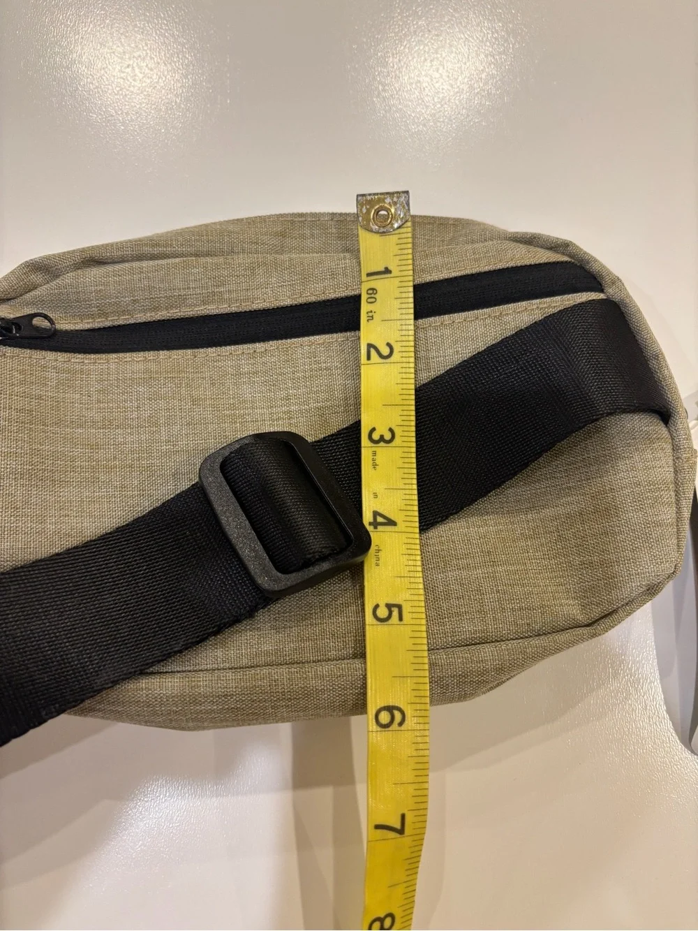Beige NWT Crossbody Bag Tan Black with RFID protection & Anti Theft Hook